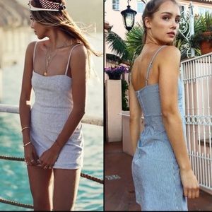 Brandy Melville Karla Railroad Striped Spaghetti Strap Mini Dress One Size Beach